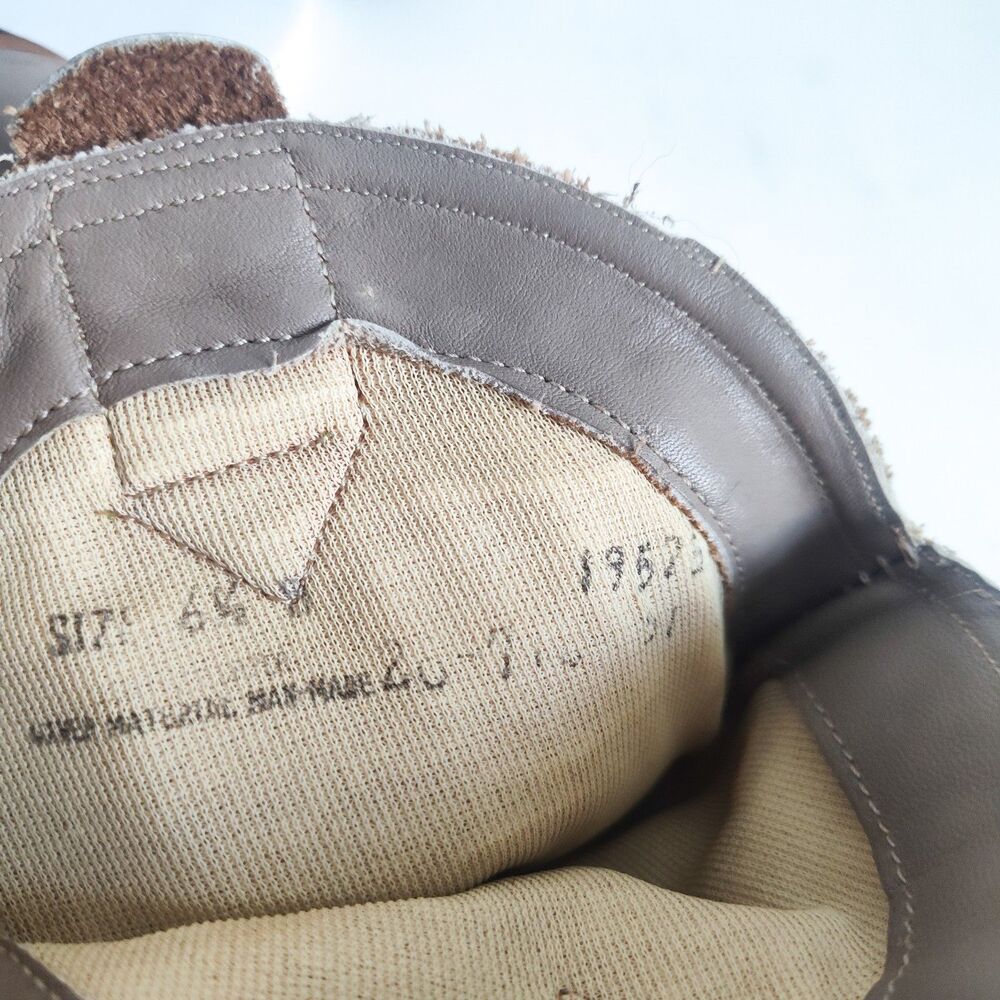 Vintage Neutral Suede Leather Pull On Boho Ankle Boots Size 6.5 Western Mid-Calf - Picture 8 of 11